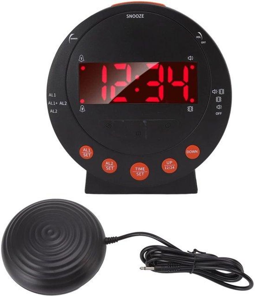 Wekker met vibratiefunctie - 113 dB luid - Alarm met Productafbeelding 