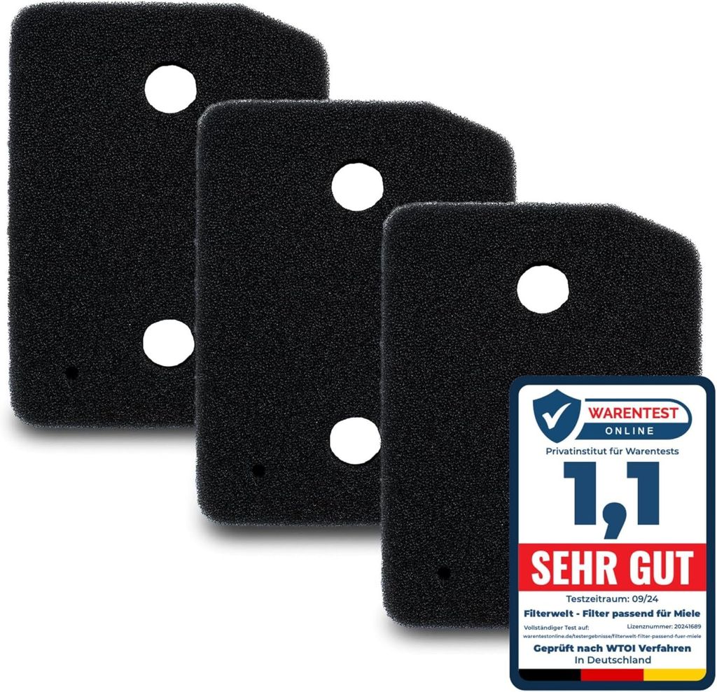 3er Set Filter passend für Miele 9164761 Trockner Produktbild 