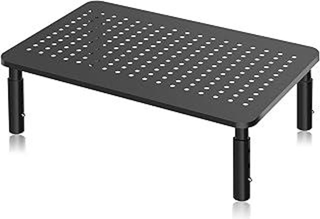 Bracwiser Monitor Ständer Monitor Erhöhung Schreibtisch 3 Höhenverstellbare Bildschirmerhöhung mit Gitterlochplattform für Laptop, Computer, P...