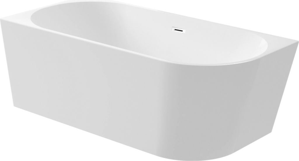 Balneo Eckbadewanne Badewanne Acryl AVOLA 170x80cm Links Deckel Klick-Klack Stöpsel weiß