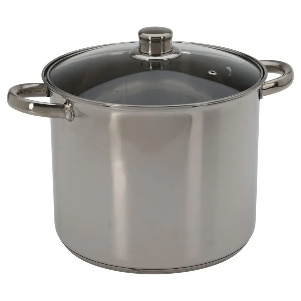 Marmite traiteur inox 9L avec couvercle pour grandes préparations