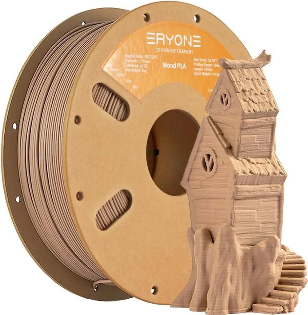 PLA Wood Legno Chiaro 1.75mm 3KG - Filamento Alta Compatibilità FDM
