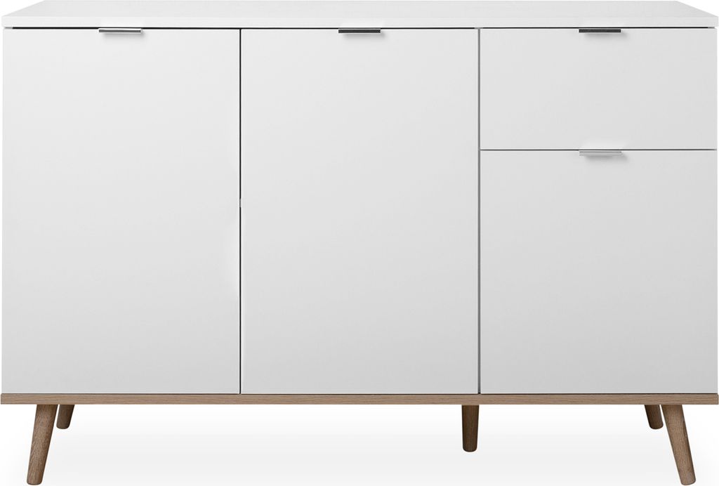 finori Göteborg 56 Kommode, weiß / Nachbildung Sonoma Eiche Produktbild 