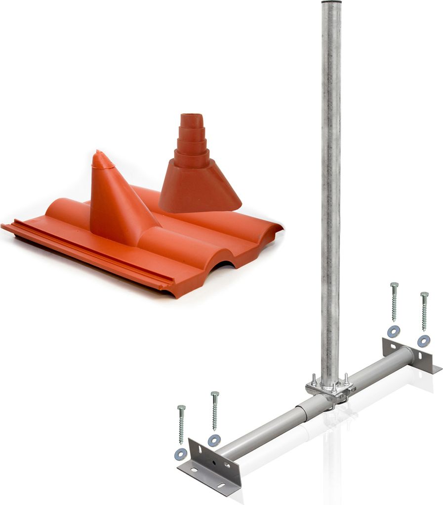PremiumX X100-60 SAT Dachsparrenhalter feuerverzinkt Frankfurter Set rot