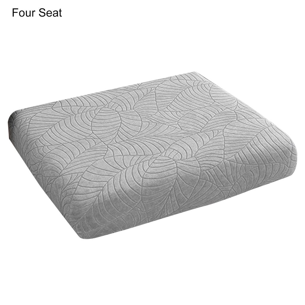 Wasserdichter Sofakissenbezug, Antifouling, minimalistischer Jacquard-Prozess, Sitzschutz, Haushaltsbedarf-Hellgrauer Viersitzer