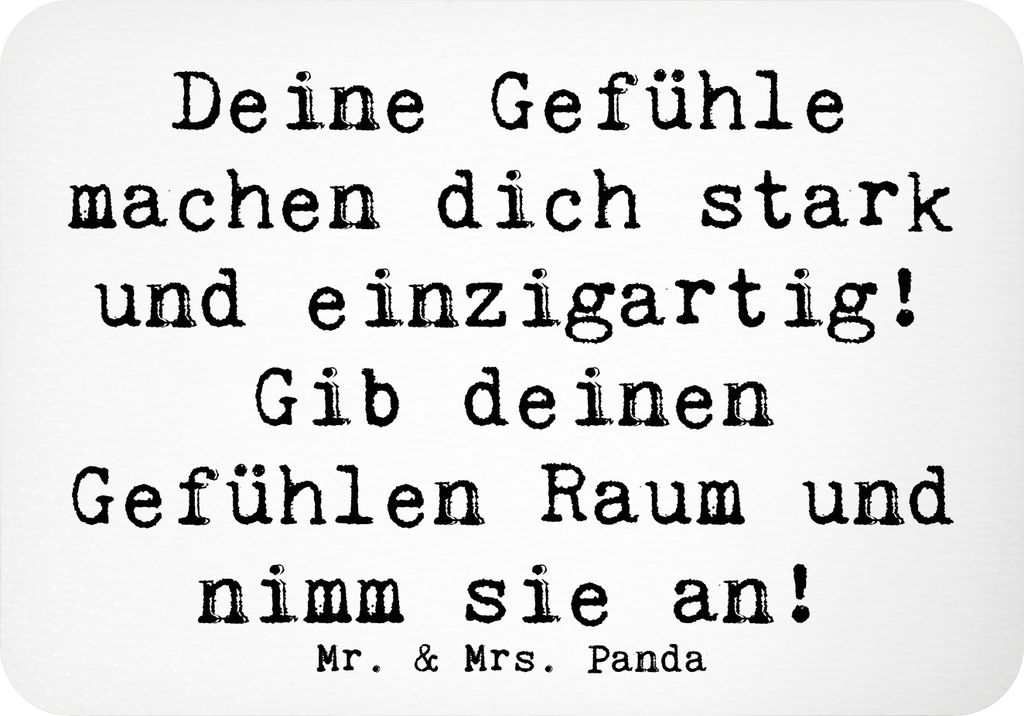 Mr. & Mrs. Panda Kühlschrankmagnet Spruch Emotionen ausdrücken - Weiß - Geschenk, ermutigende Geschenke, Trost, liebevoller Gruß, ermutigend, k...
