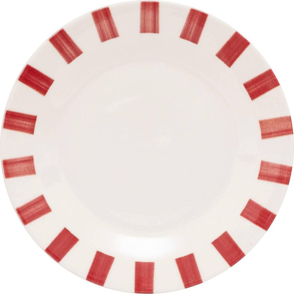 Set aus 6 desserttellern cheri rot d19xh1,8cm - Atmosphera créateur d'intérieur