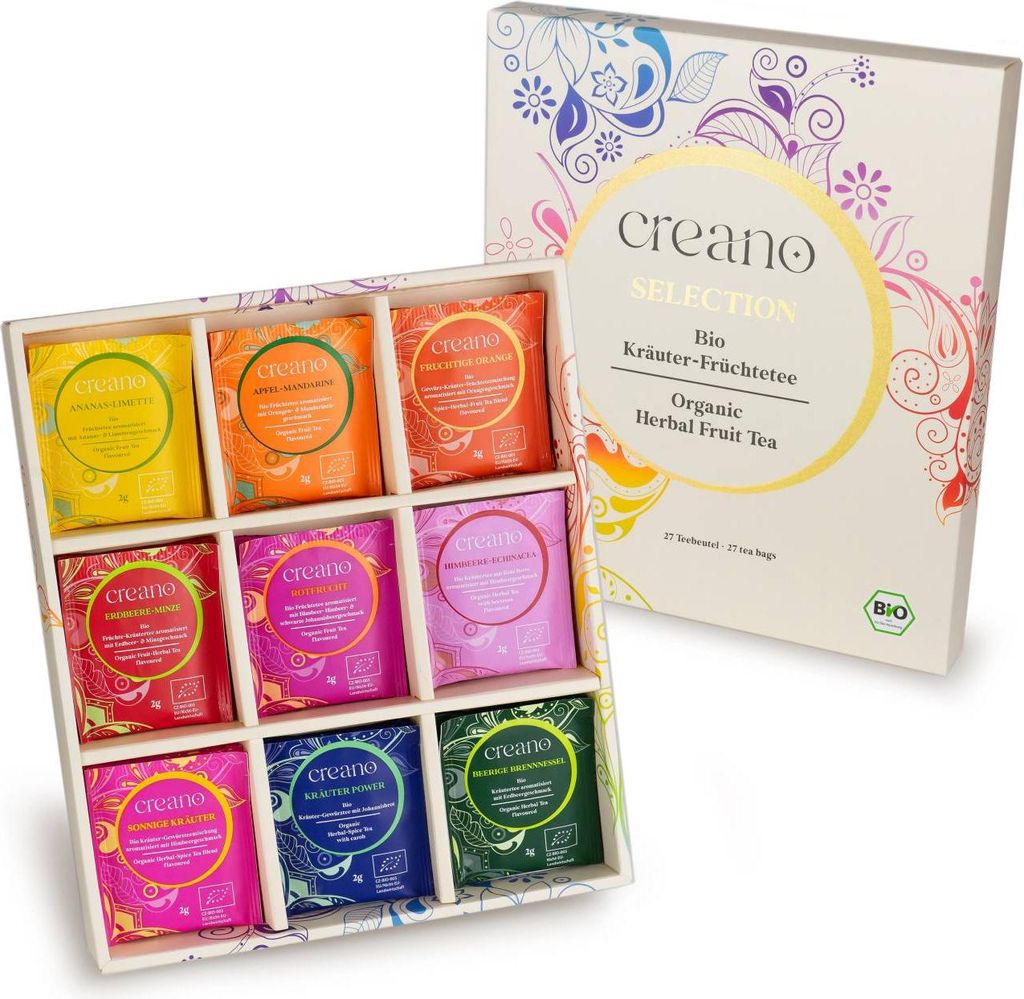 Früchte- Kräutertee 27er Geschenkset „ORGANIC HERBAL TEA“ - Produktbild 