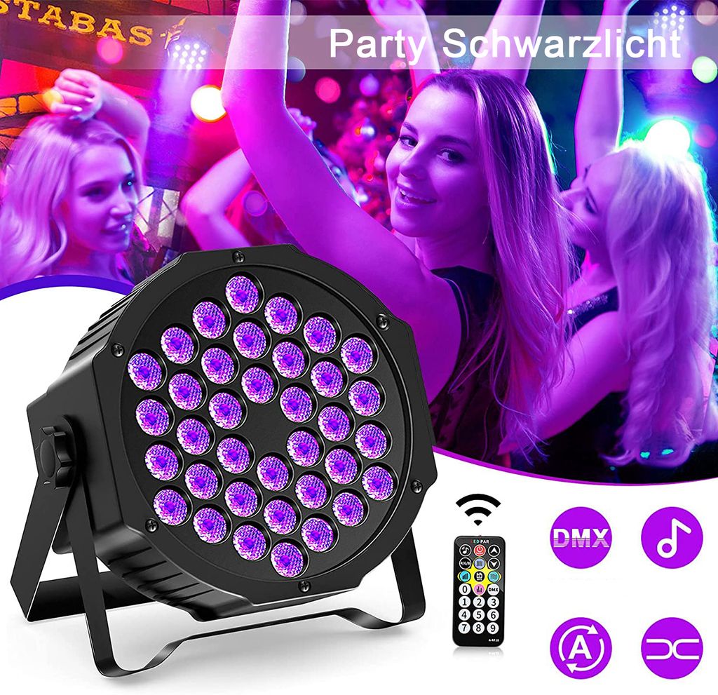 72W 36 LED PAR Licht RGB DMX Disco Party DJ Bühnenbeleuchtung mit Fernbedienung 