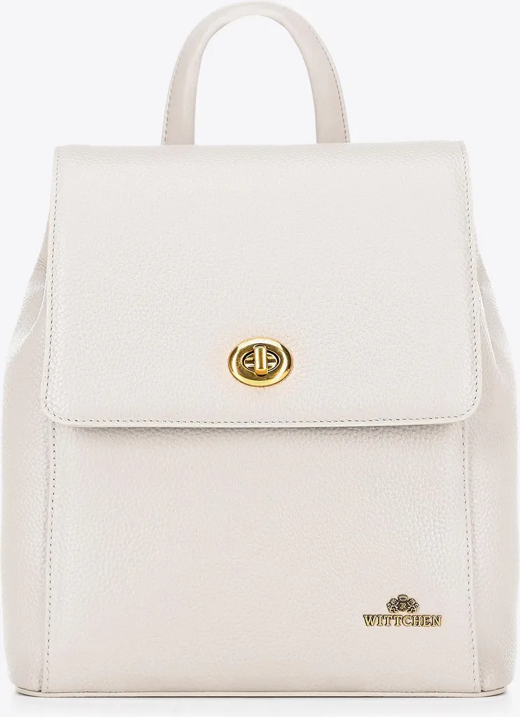 Sac à dos femme pour le travail et les sorties en cuir crème chic