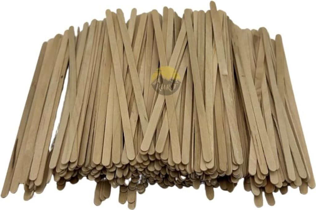 Merkloos - Roerstaafje uit hout, splintervrij, 140 mm, pak van 1000 stuks