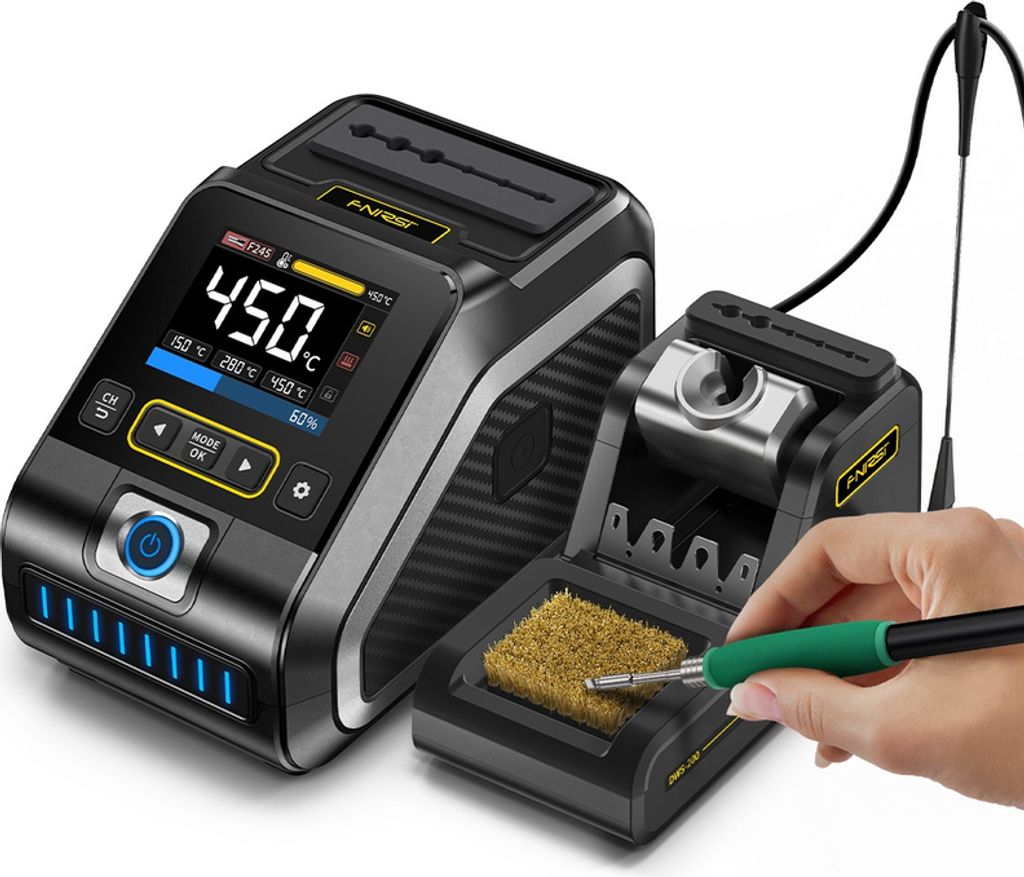 FNIRSI DWS-200 Professionelle digitale Lötstation mit Farbdisplay, 100-450°C, 200W