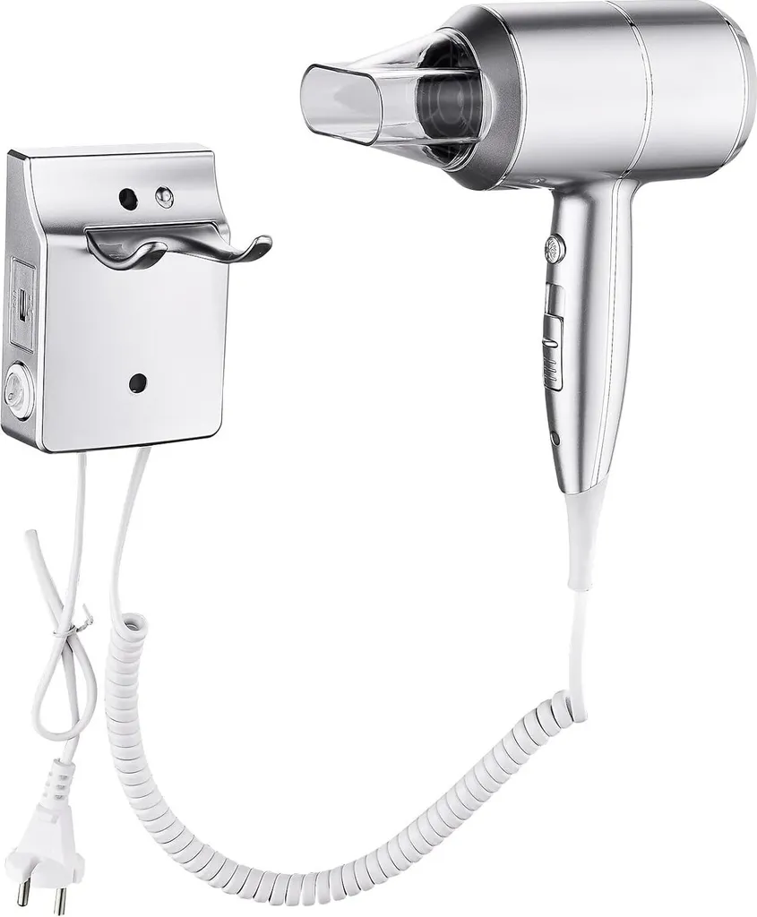 Phon a Parete 2000W USB: L'Accessorio Definitivo per Bagni Moderni