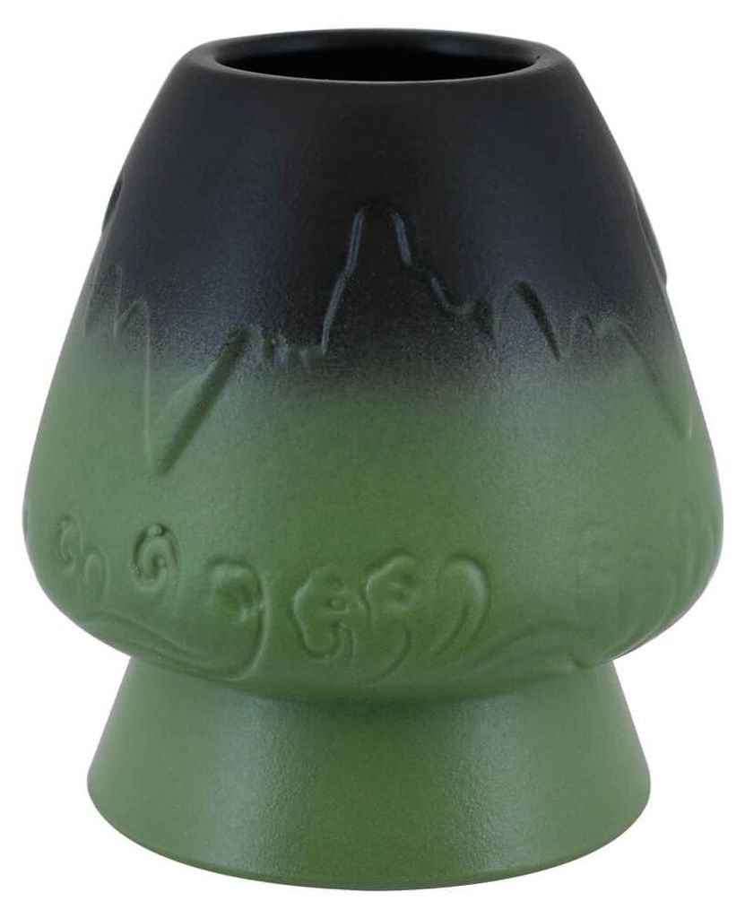 Cebador - Matcha Chasen Halter Kusenaoshi Mountain 7,5cm Grün - Bewahrt Die Form Der Bambusbesen - Aus Keramik - Traditioneller Chasentate