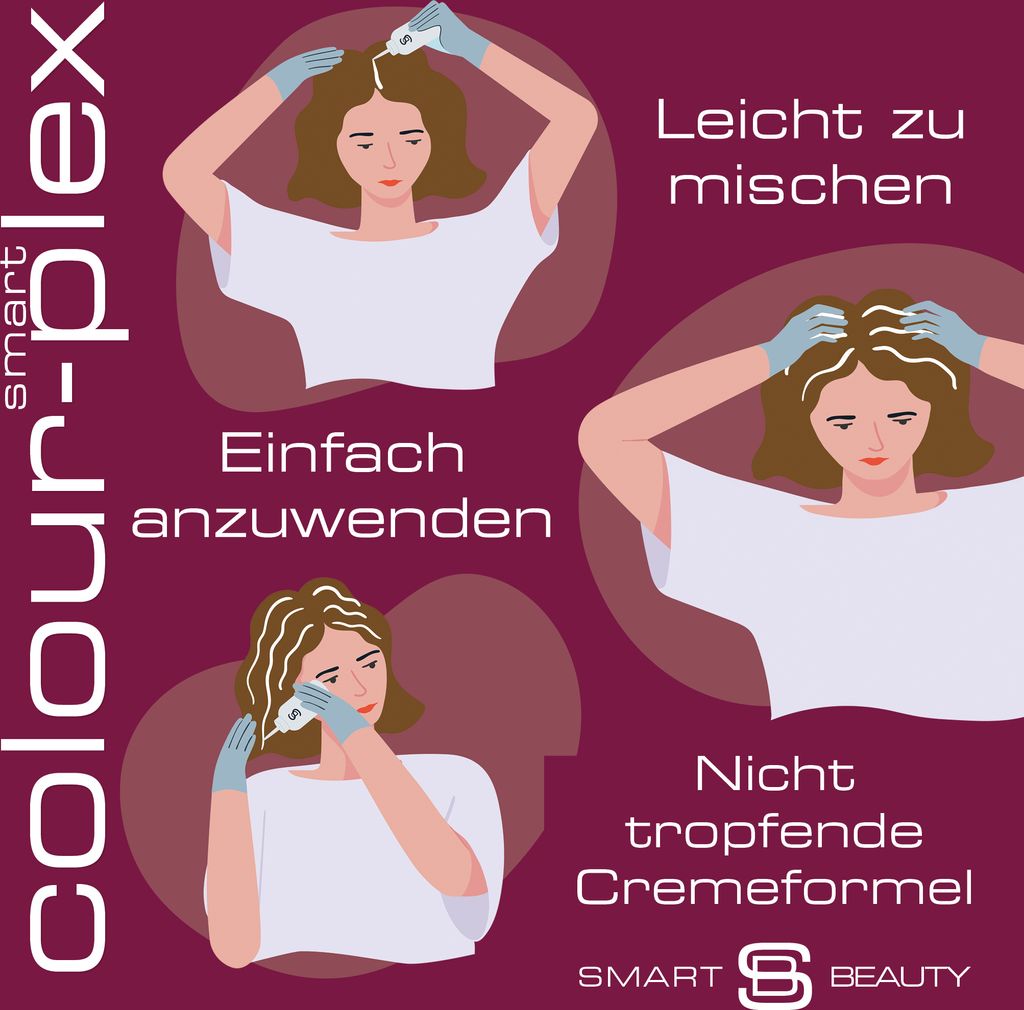 Smart Beauty Pflaumenblau permanentes Haarfärbemittel mit Produktbild 6