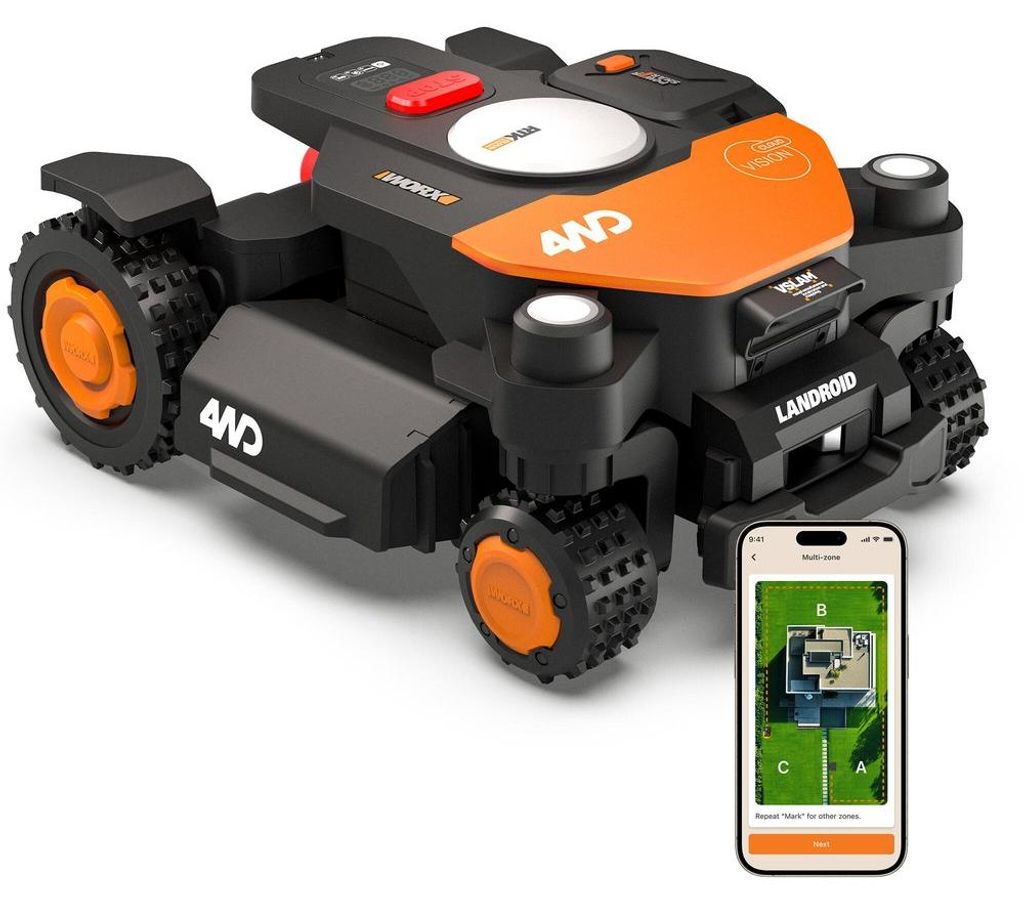 Mähroboter WORX VISION CLOUD 4WD Wr340e 600m² Produktbild 