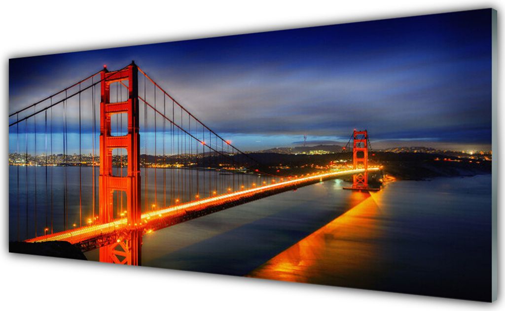 Glasbilder 125x50 Wandbild Druck auf Glas Brücke Architektur