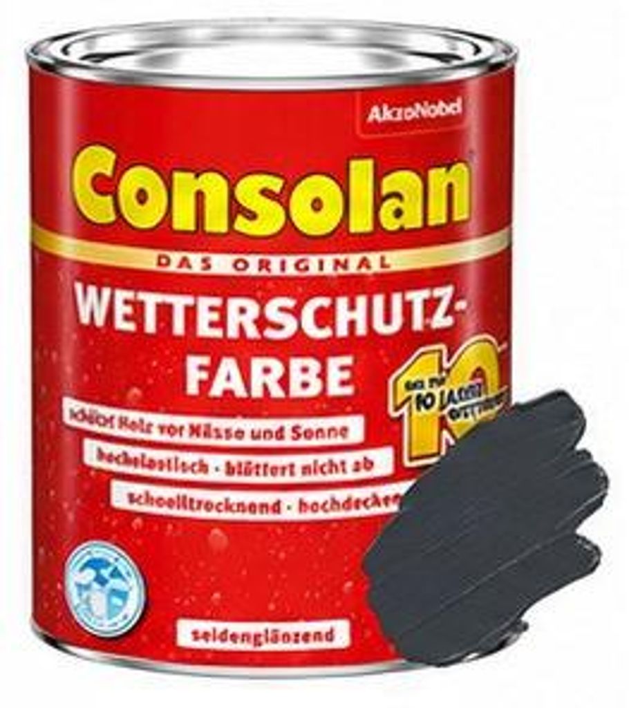 Consolan Wetterschutz-Farbe 0,75 L anthrazit Produktbild 