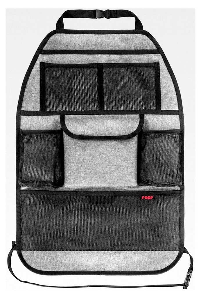 Rücksitz-Organizer TravelKid Tidy, schmutzabweisend, viele Taschen, für alle Autositze, auch Sportsitze, grau