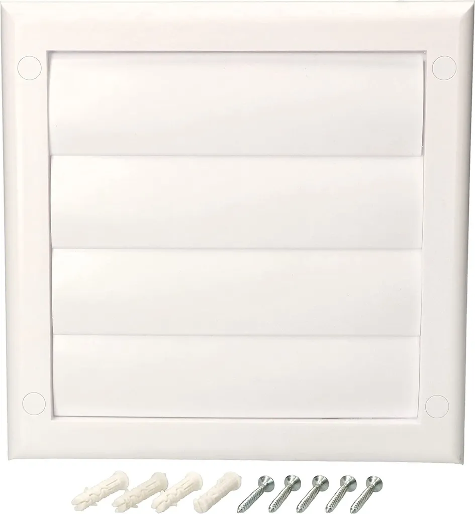 KOTARBAU Grille d'aération avec lamelles verrouillables Blanc Ø 125 mm