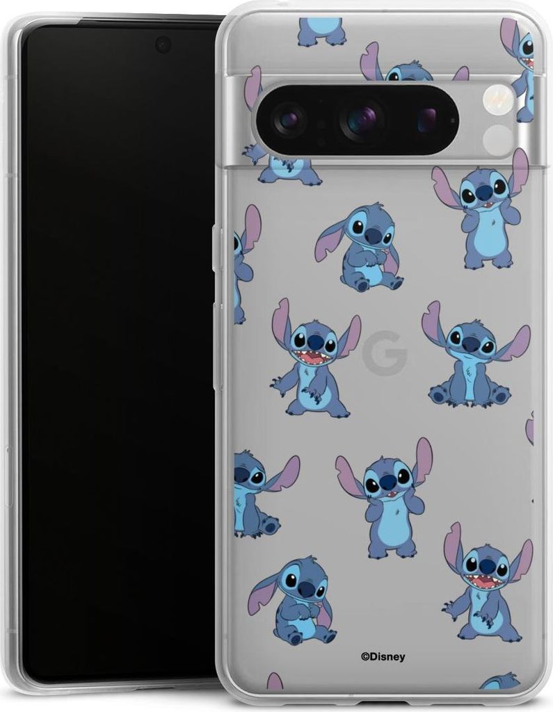 DeinDesign Slim Hülle für Google Pixel 8 Pro Silikon Case Ultra Dünn Handyhülle Disney Offizielles Lizenzprodukt Lilo & Stitch