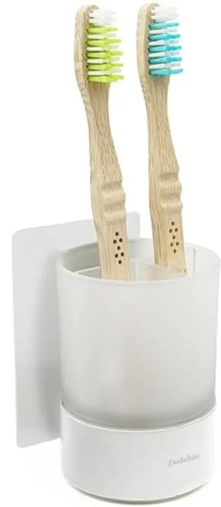 Porte-brosses à dents blanc mat inox : fini la rouille et les traces