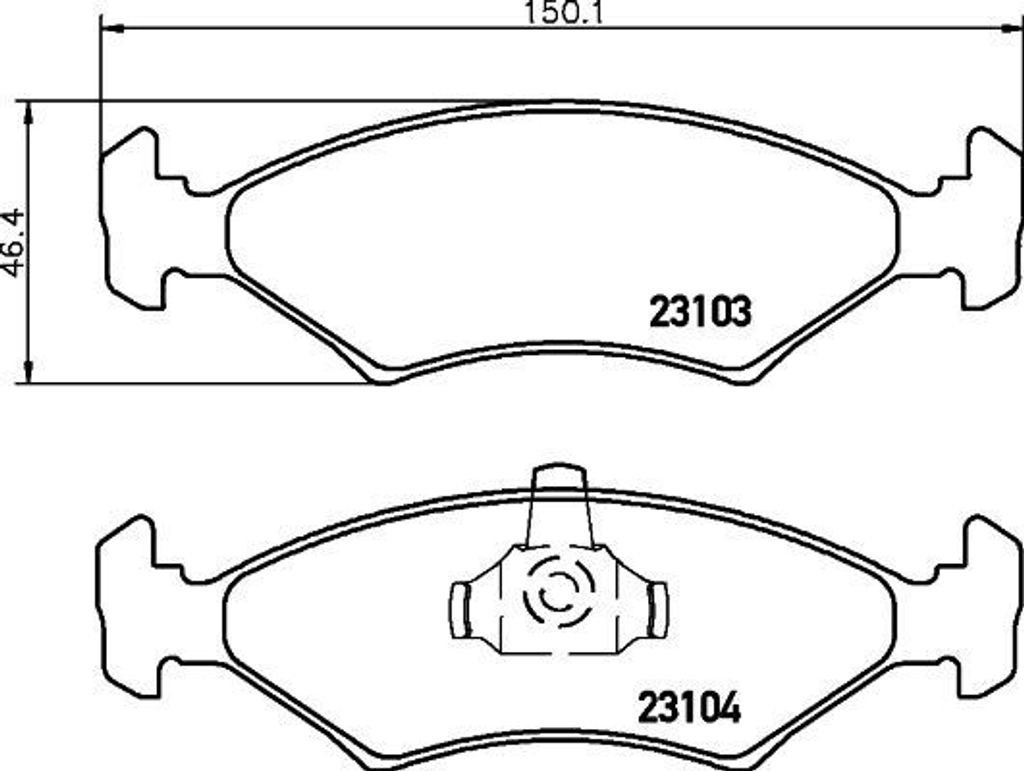 HELLA 8DB 355 008-331 - OE 1010503 Bremsbeläge für Fiesta III, Fiesta IV, Puma
