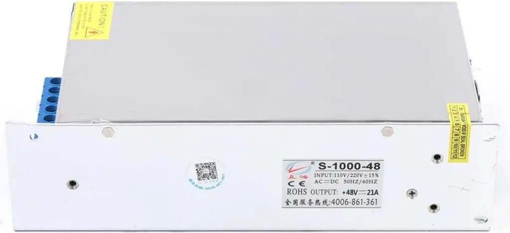 Alimentatore Industriale 48V DC 1000W 20A - Ingresso Monofase 220V - 11