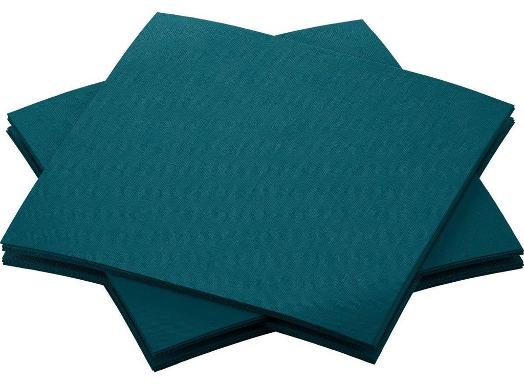 16x -Dunisoft-Servietten 20 x 20 cm ocean teal | Packung (180 Stück)