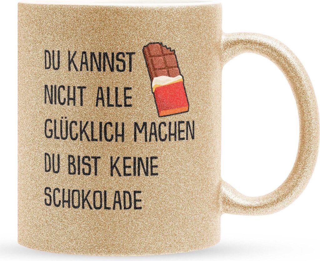 22Feels Glitzertasse Gold Lustige Büro Humor Wichtelgeschenk Spruch Geschenk Arbeitskollege Kaffeetasse Witzig Männer Frauen Haferl Geburtstag We...