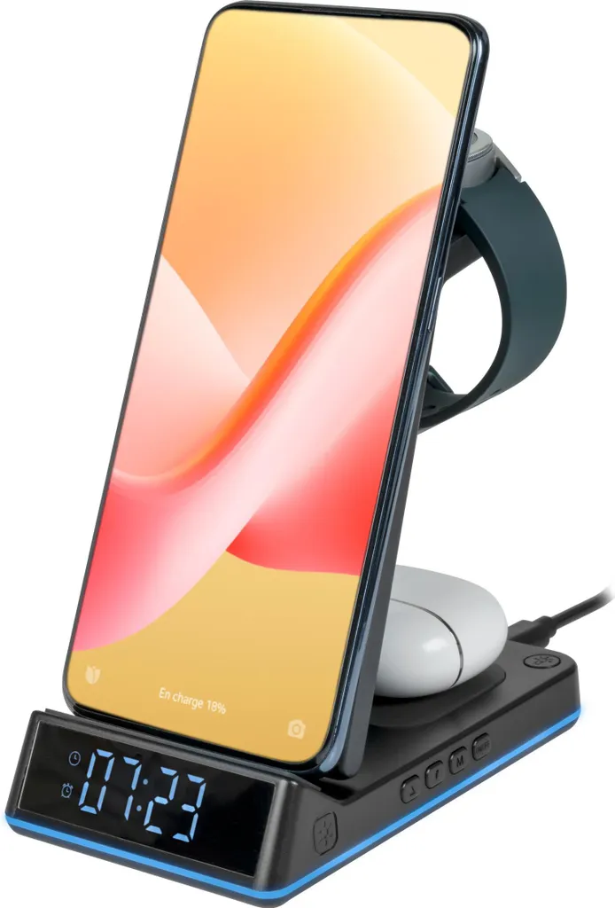 Dock de Charge Rapide Android et Réveil Matin Idéal Table de Chevet - 2