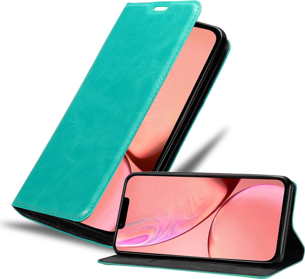 Cadorabo Hülle für Apple iPhone 13 PRO Schutz Hülle in Türkis Handyhülle Etui Case Cover Magnetverschluss