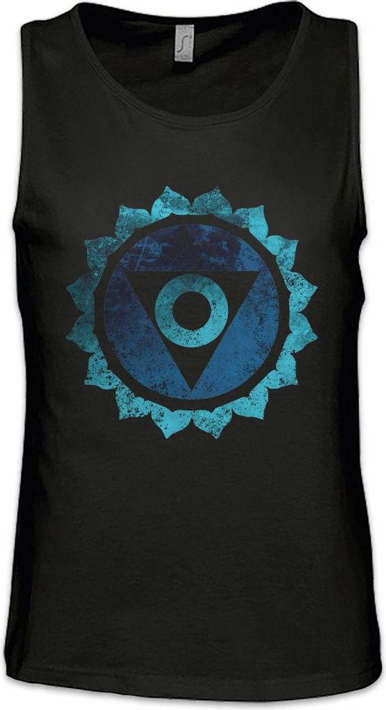 Urban Backwoods Chakra Vishuddha, Ärmelloses T-Shirt, Farbe: Schwarz, Größe: S