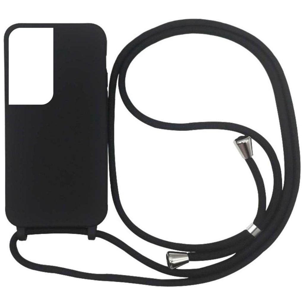 Smartphonics Samsung Galaxy S21 Ultra Tasche mit Lanyard - Schwarz