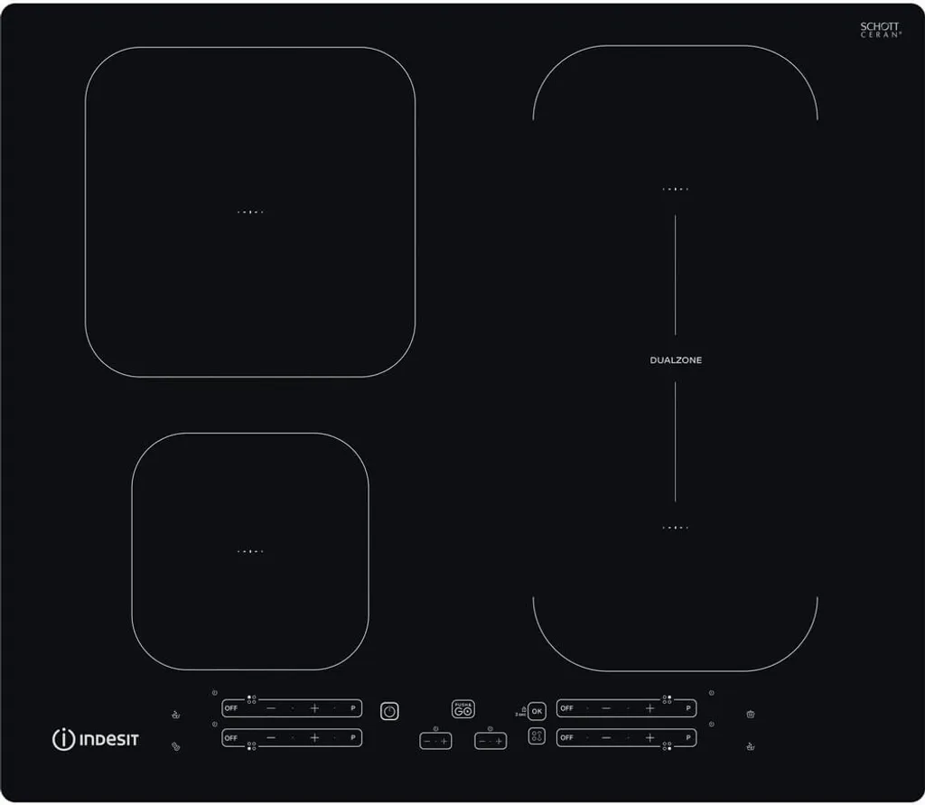 Plaque de Cuisson Induction Encastrable 4 Foyers Indesit 59 cm Noir