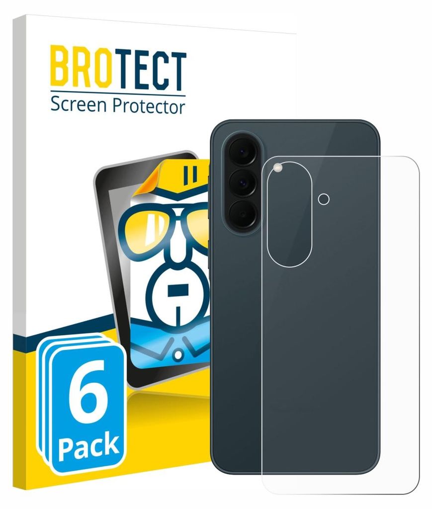 6x Für Samsung Galaxy A37 5G (Rückseite) Schutzfolie BROTECT Displayschutz Display Schutz Folie Klar Transparent