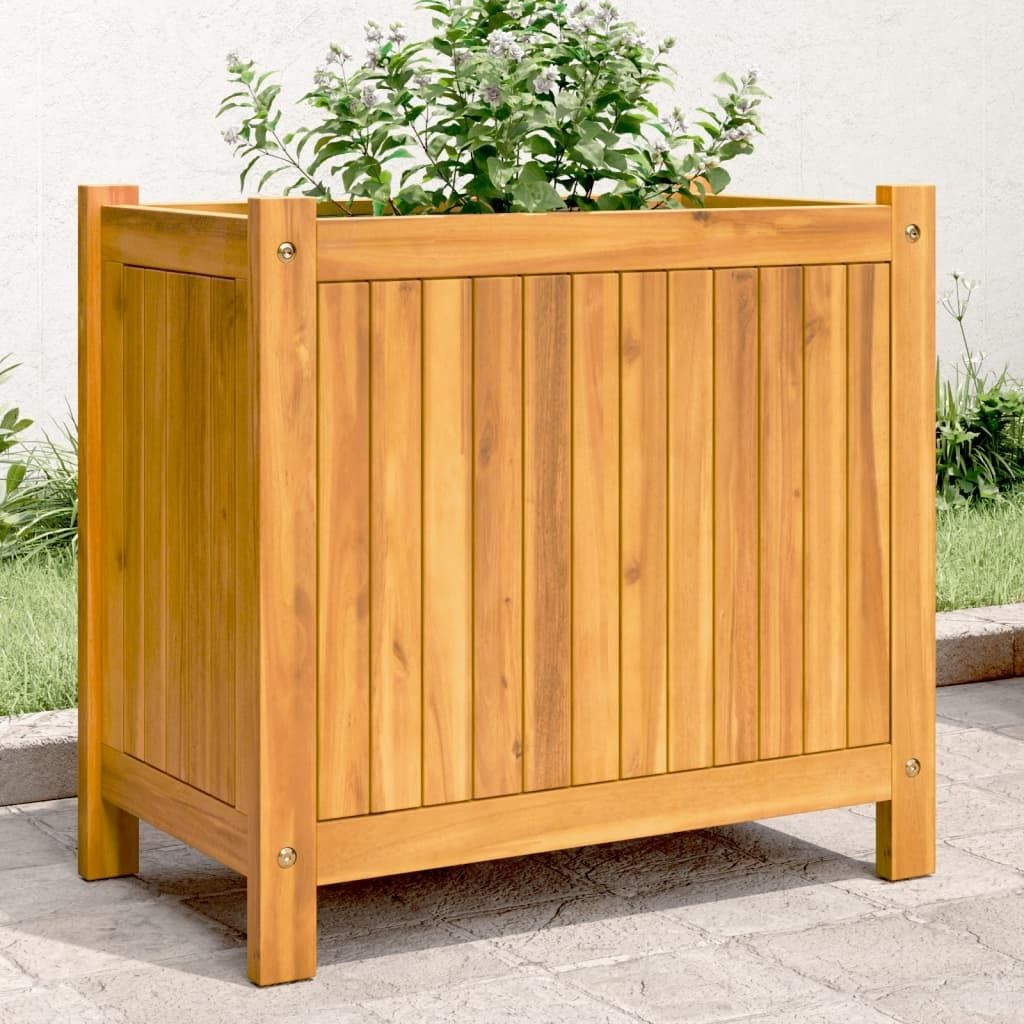 Möbel Pflanzkübel mit Einlage 54x31x50 cm Massivholz Akazie - Beete 2024