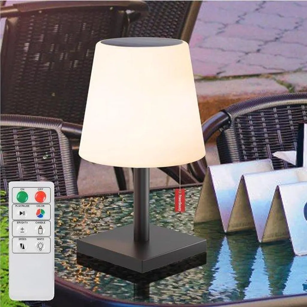 Lampe d'appoint solaire étanche LED RGB pour jardin et salon moderne