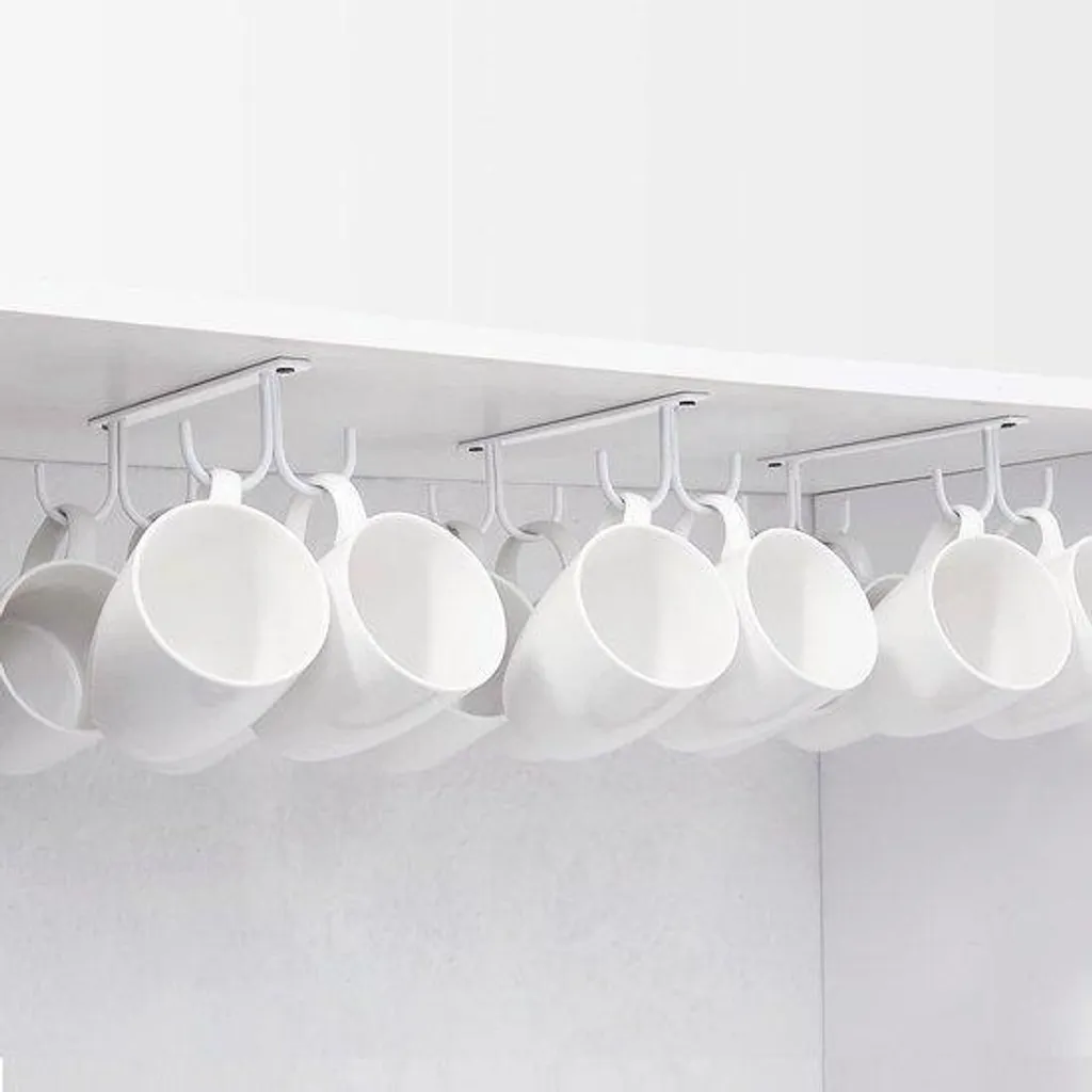 Présentoir tasses à café blanc pour organiser 12 mugs avec son rangement