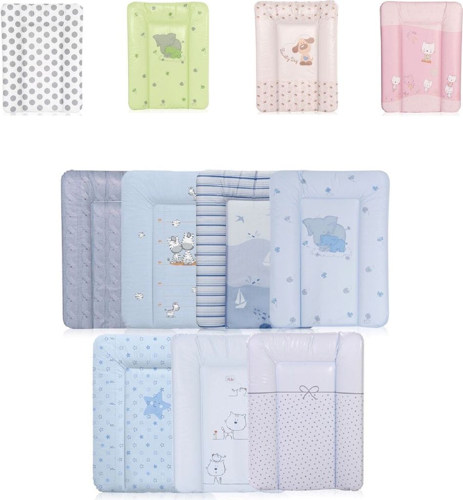 Lorelli Kinder Wickelauflage Softy 50 x 70 cm waschbar gepolstert erhhter Rand blau