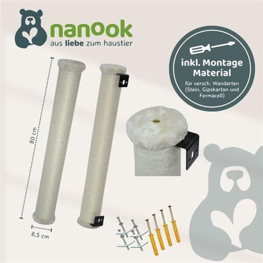Katzen Kratzstamm 78 cm - Wandmontage Produktbild 13