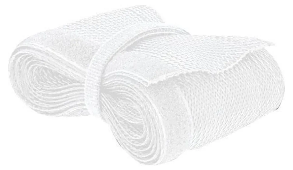 Delock Gaine tressée à scratch 2 m x 32 mm blanche pour câbles 19163