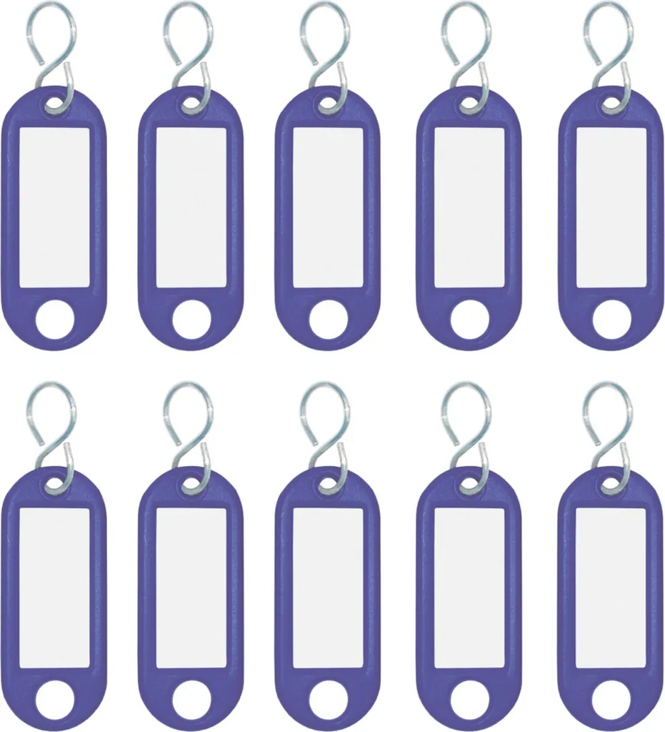 Porte-clés avec Étiquette Bleue WEDO - Pack de 10 pour Identification Facile