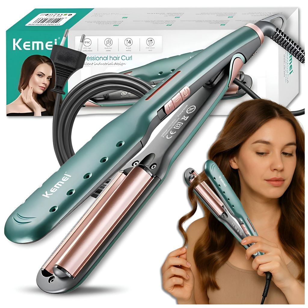 Haarlockenstab Kemei Keramik Welleneisen Welleneisen 60W Tpc 130-220 °C