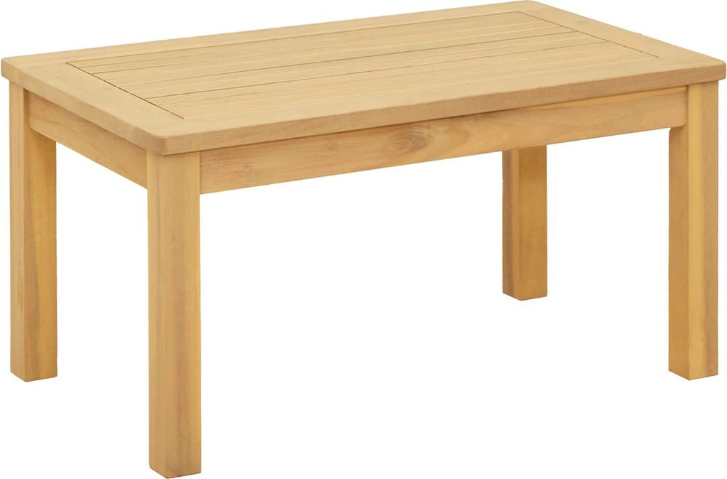 Couchtisch Helles Akazienholz 70 x 40 x 36 cm Massivholz Akazie