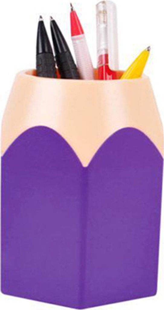 Bleistiftform aus Make -up Penstpensthalter Topf Büro Stationerie Lagerorganisatorin Organizer-Lila