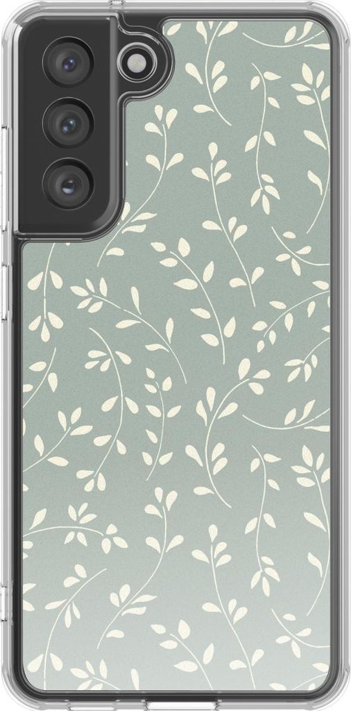 imoshion Design Hülle Samsung Galaxy S21 FE - Smoke Green Flowers