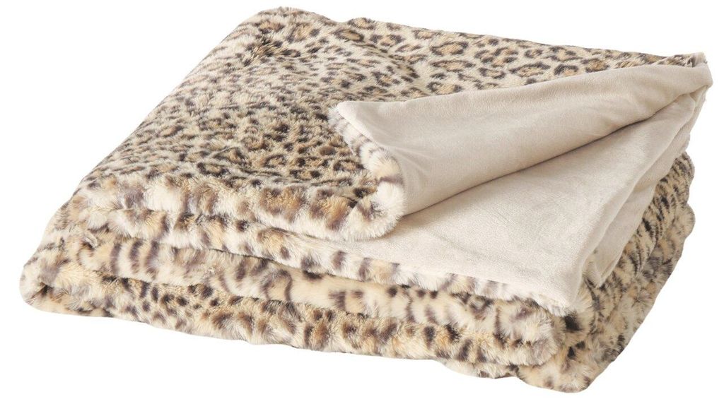 Unyqoos® Boltze Leony Kuscheldecke (Plaid) – Leopardmuster Produktbild 