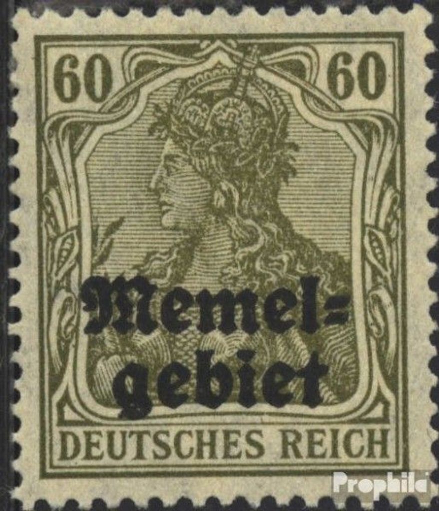 Briefmarken Memelgebiet 1920 Mi 16x gestempelt Germania-Aufdruck
