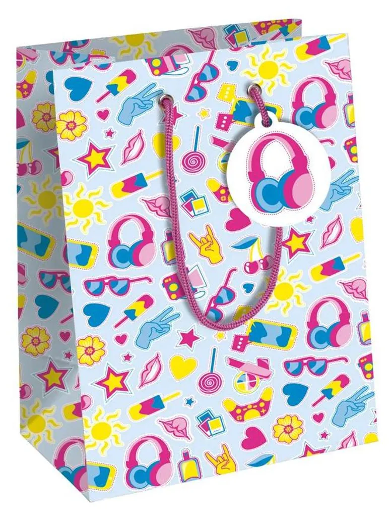 Petit Sac Cadeau en Papier Clairefontaine Pep's Motif Moderne et Chic